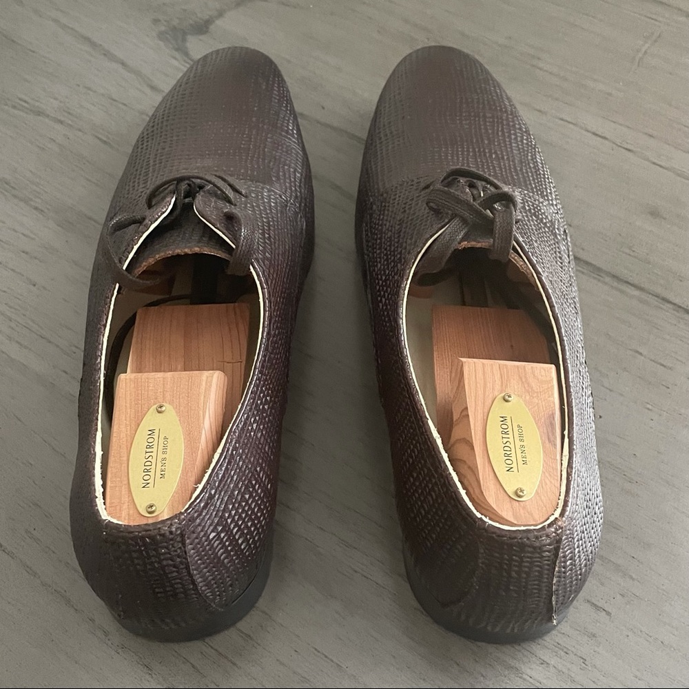 MOVING SALE! Men’s 10, Maison Forte Brown Leather Lace Ups - Picture 7 of 8